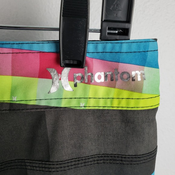 Hurley Men's 30 Phantom Kingsroad Board Shorts Neon Colorblock Unlined‎ Swimwear - Picture 7 of 9